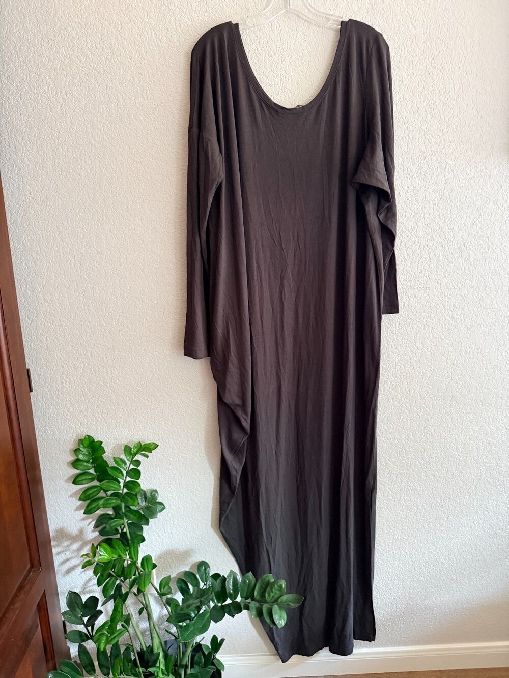Cynthia Psarru Couture XL Asymmetrical Maxi Dress Draped Avant Garde Tuni